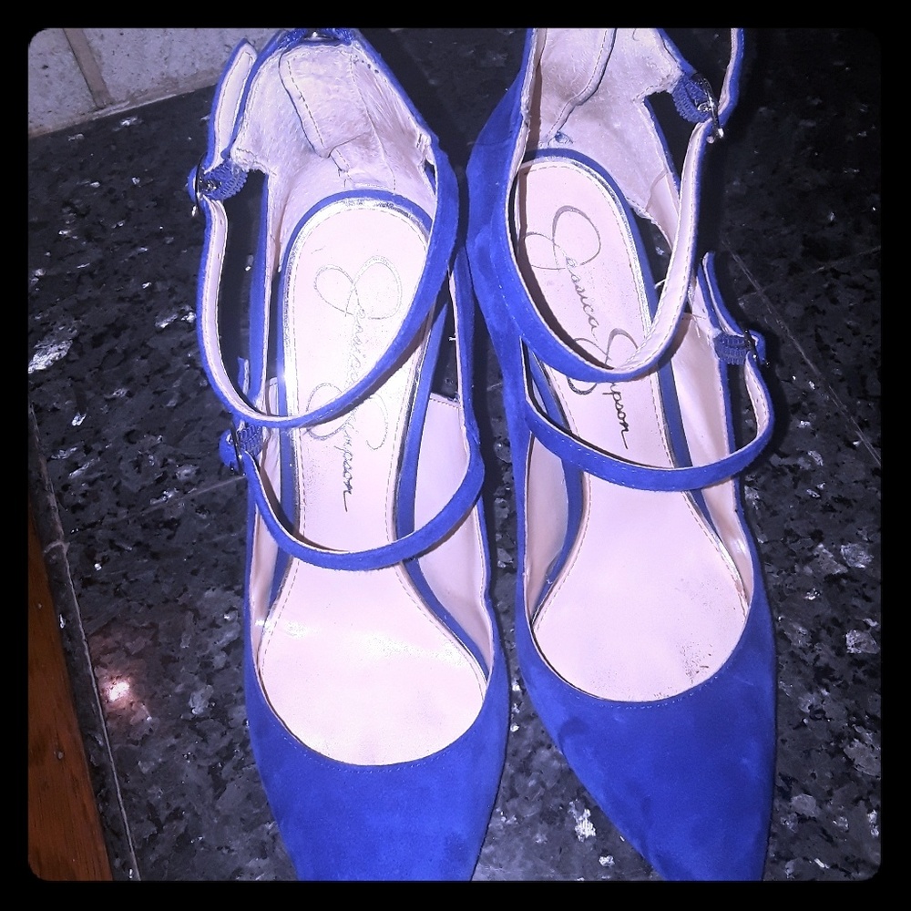 Jessica Simpson Blue suede shoes